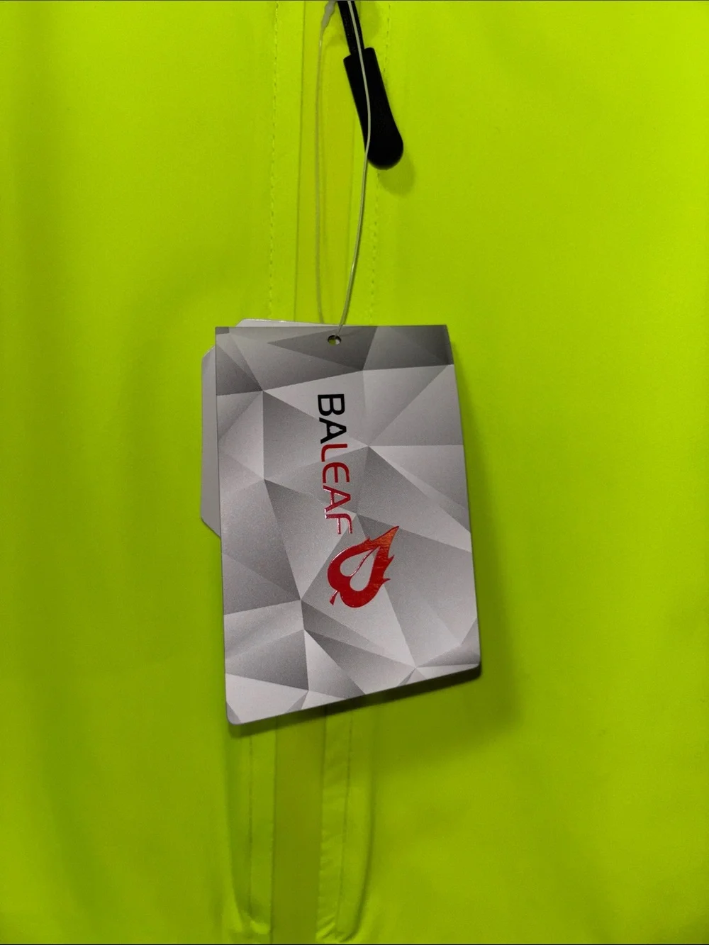 Baleaf Neon Yellow High-Visibility Zip Jacket LIME GREEN Activewear